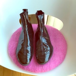 Trippen ankle leather lacquer booties